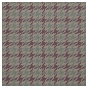 Tissu motif Vintage en terre ferme verte
