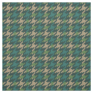 Tissu motif Vintage en terre ferme verte