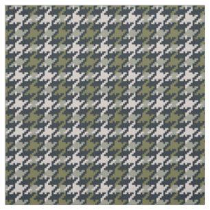 Tissu motif Vintage en terre ferme verte