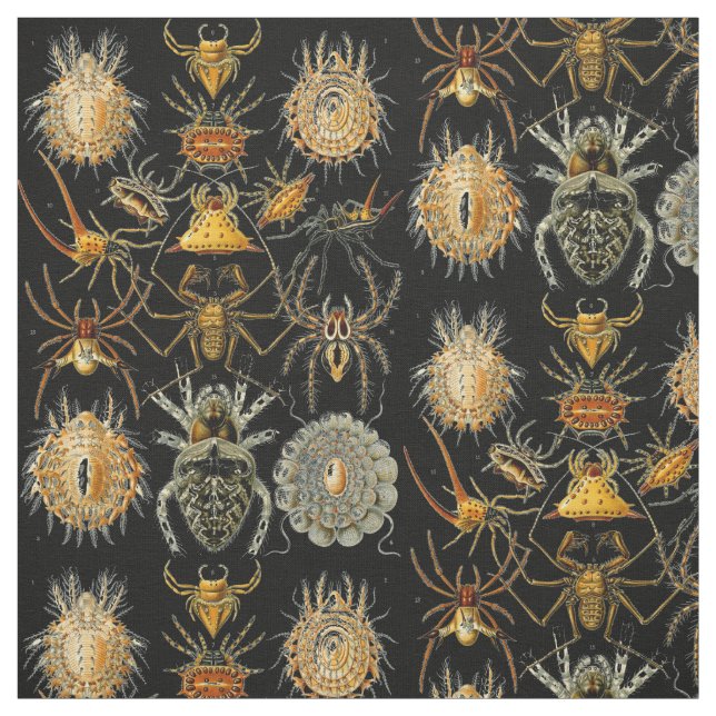 Tissu motif vintage Spiders (Échantillon)