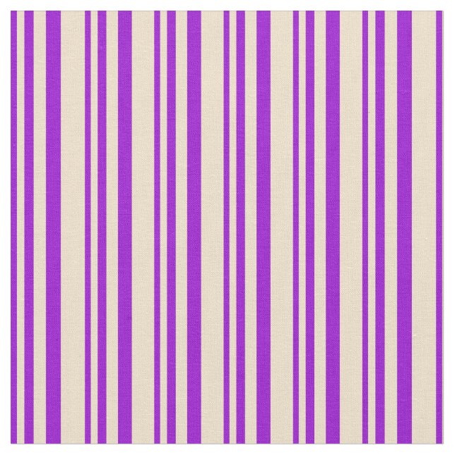 Tissu Motif Violet foncé et bandes de bronze/lignes (Fermer)