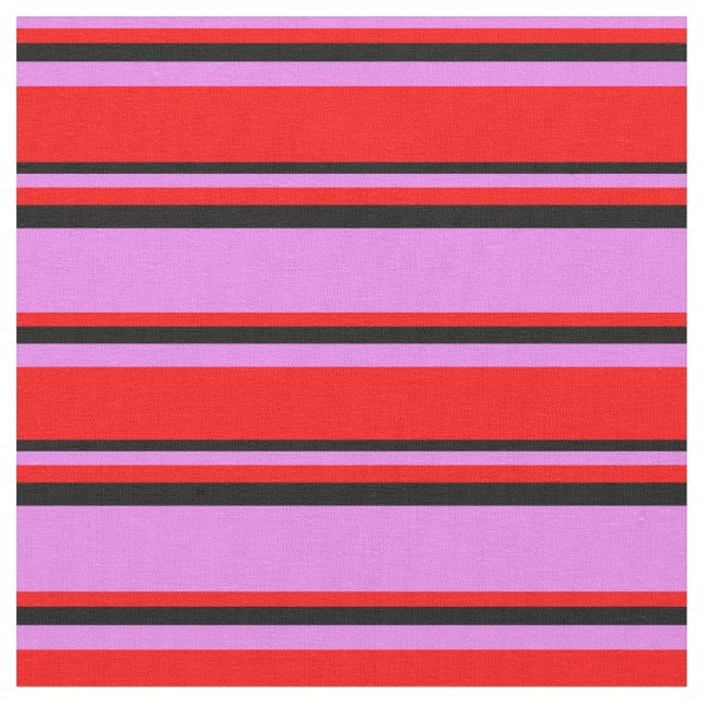 Tissu Motif violet, rouge et noir (Fermer)