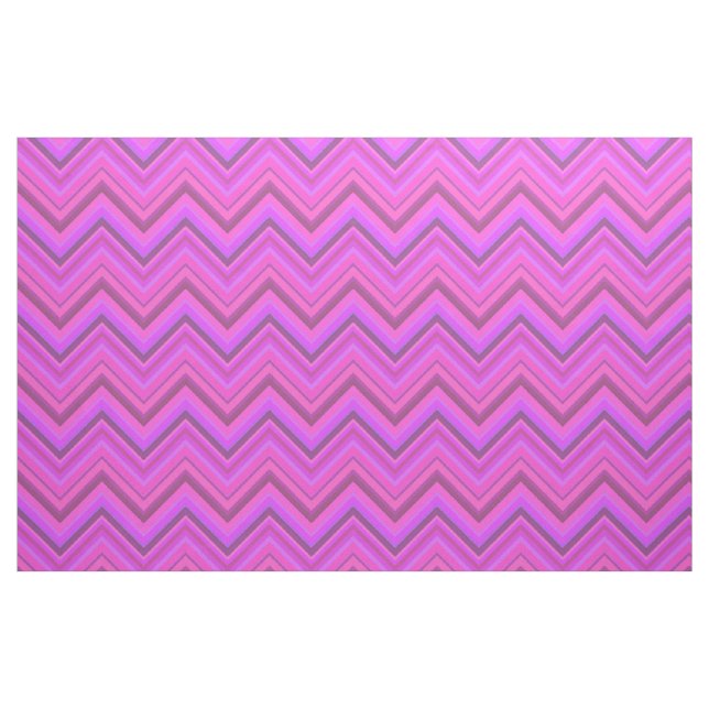 Tissu Motif zigzag à rayures roses (Fat Quarter)