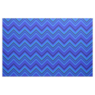 Tissu Motif zigzag rayures bleues