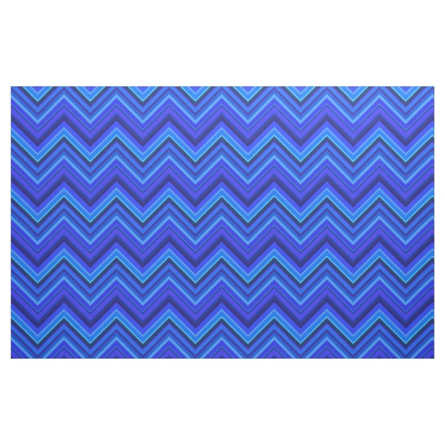 Tissu Motif zigzag rayures bleues (Fat Quarter)
