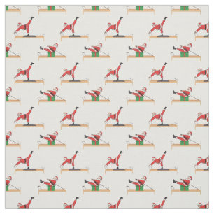 Tissu Motifs de Noël sans couture Pilates Reformer Santa