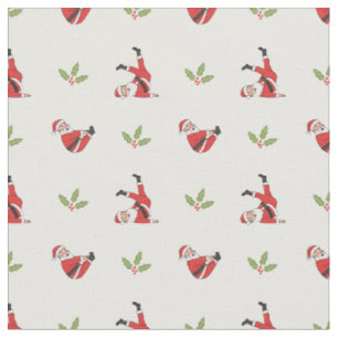 Tissu Motifs de Noël sans couture Pilates Santa
