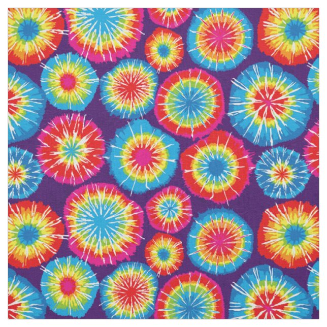 Tissu Motifs de soleils abstraits colorés mignons (Échantillon)