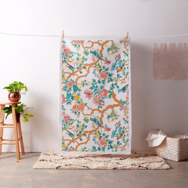 Tissu Motifs d'inspiration asiatique, Fleurs colorées oi (In Situ)