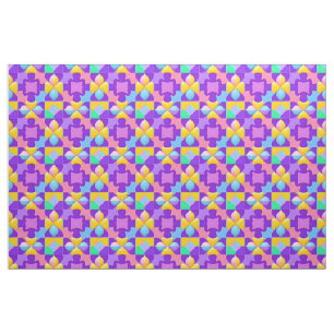 Tissu Motifs géométriques abstraits colorés