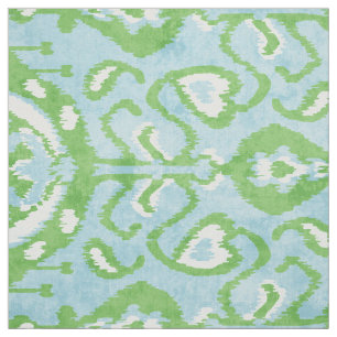 Tissu motifs tribaux chic et coloré de couleur bleue ve
