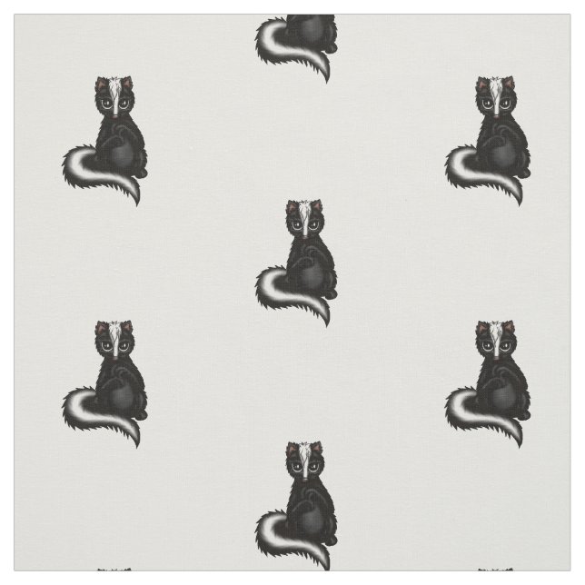 Tissu mouffette mignonne (Échantillon)
