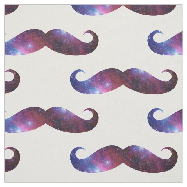 Tissu Moustache courbée drôle de galaxie (Échantillon)