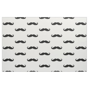 Tissu Moustache noire courbée drôle