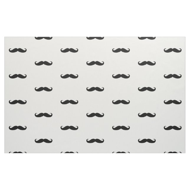 Tissu Moustache noire courbée drôle (Fat Quarter)