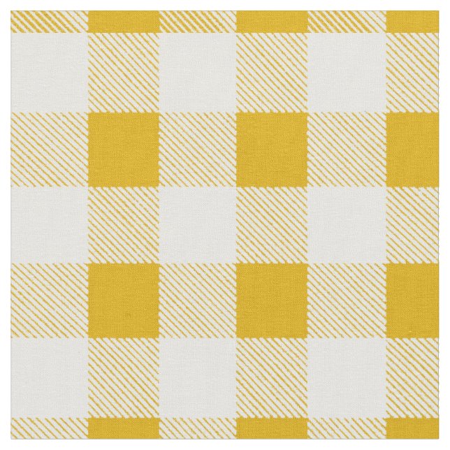 Tissu Moutarde rustique Jaune En vichy Buffalo Plaid (Fermer)