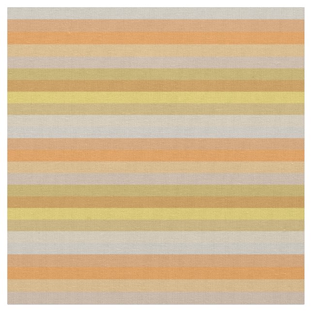 Tissu Moutarde & Terracotta Rayure Horizontale Tons Terr (Fermer)