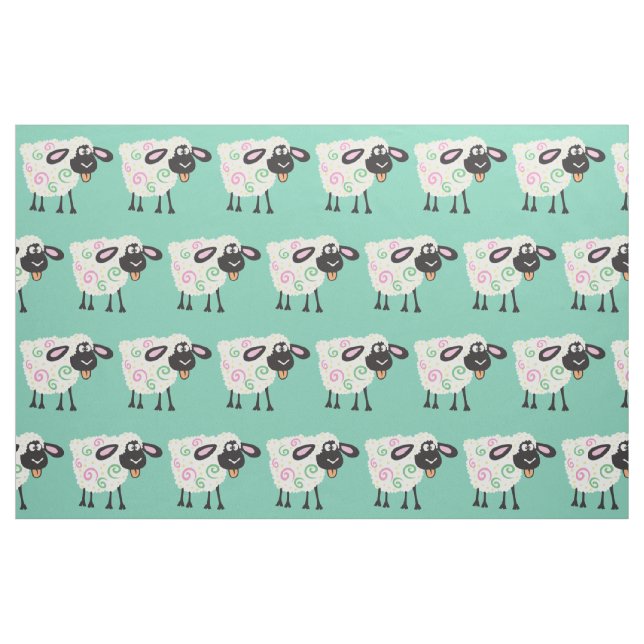 Tissu mouton caricaturé (Fat Quarter)