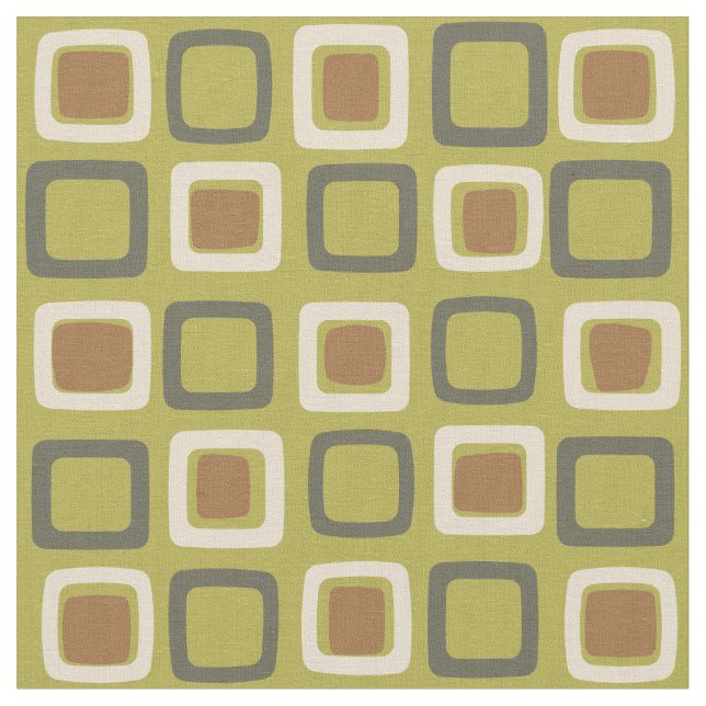 Tissu Moyen Siècle moderne Carré Chartreuse (Fermer)