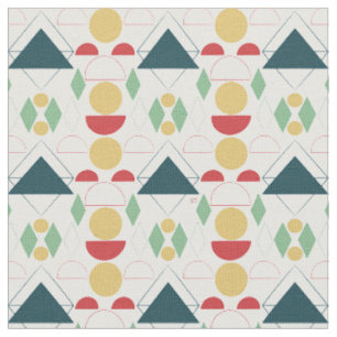 Tissu Moyenne du siècle coloré géométrique