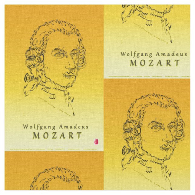 Tissu Mozart font face à la musique (Fermer)