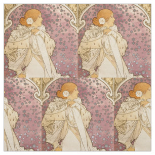 Tissu Mucha Art nouveau femme beauté