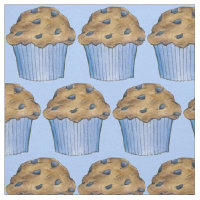 Muffins bleu bleuet muffin Petit-déjeuner Fabric
