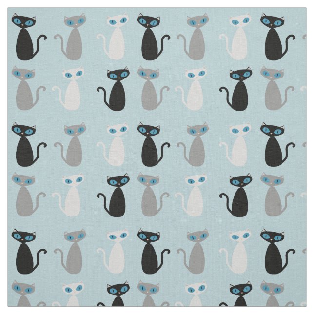 Tissu multi de chats de mod (Échantillon)