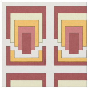 Tissu Multicolor Abstrait rectangle (style les années 70