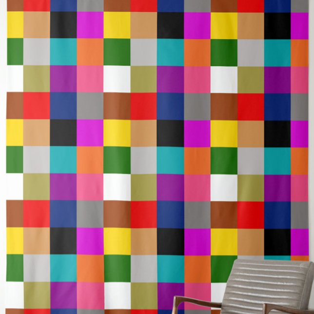Tissu Multicolored Bold Color Blocks Design  (Créateur téléchargé)