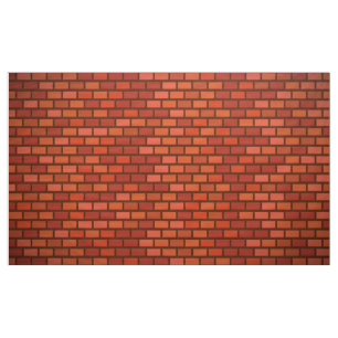 Tissu Mur de briques rouge