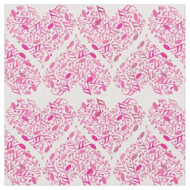 Tissu Music Note Heart (Fermer)