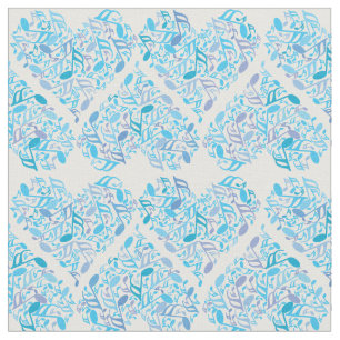 Tissu Music Note Heart