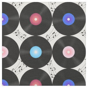 Tissu Music Vinyl Records Music Notes