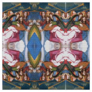 Tissu MUSIQUE FABRIQUANT NOËL ANGELS Bleu rose