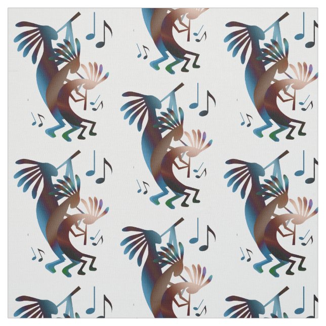 Tissu Musique Kokopelli (Échantillon)