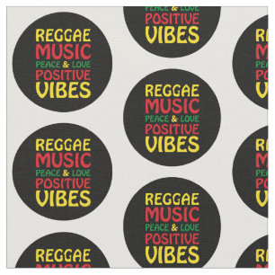 Tissu Musique reggae avec des paroles positives