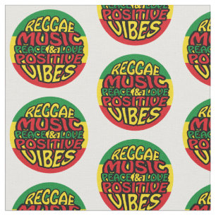 Tissu Musique reggae avec des paroles positives