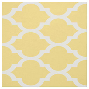 Tissu Mustard Jaune, Whal Marocain Quatrefoil Motif #4