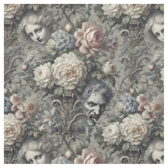 Tissu My Sweet Fang - Carrelage classique gothique (Fermer)