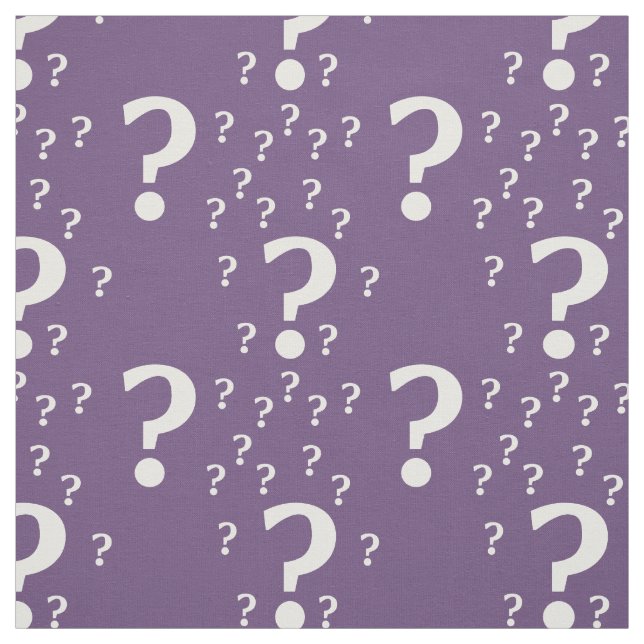 Tissu Mystère question marque énigme puzzle violet (Échantillon)