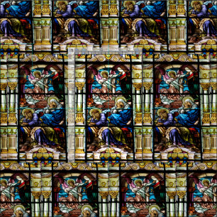 Tissu Naissance de fenêtre en verre teinté de Jésus