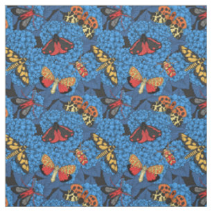 Tissu Nappes phréatiques bleu hydrangée