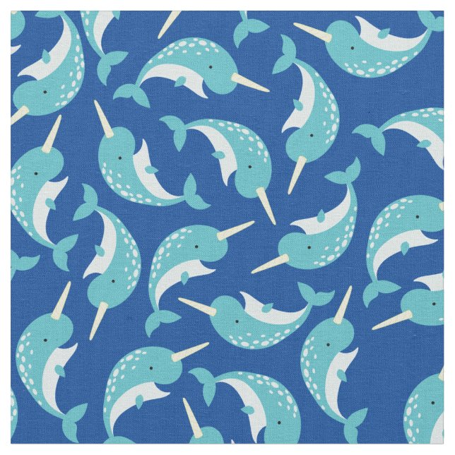 Tissu Narwhals Cute Kids Baby Nursery (Fermer)