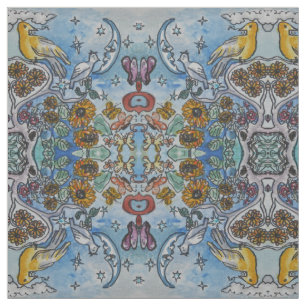 Tissu Nature de lune bleue