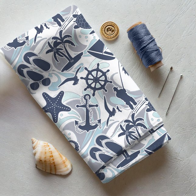 Tissu Nautical Beach (Créateur téléchargé)