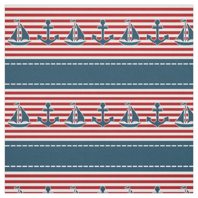 Tissu Nautical design (Échantillon)