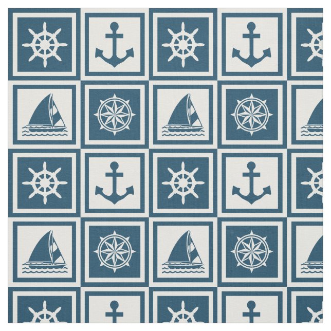 Tissu Nautical themed design (Échantillon)
