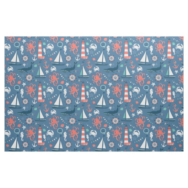 Tissu nautique phare et voiliers (Yard)