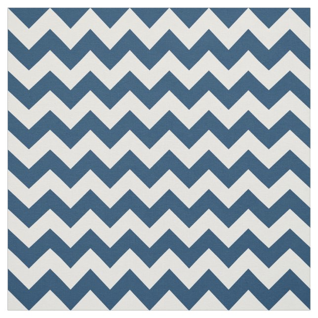 Tissu Navy Zigzag, Navy Chevron, Motif géométrique (Échantillon)